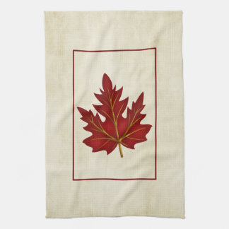 Red Leaf Fall Saison Themenküche Handtuch