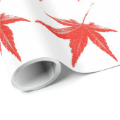 Red Leaf Geschenkpapier (Rolleneckpunkt)