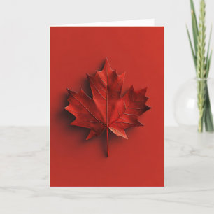 Red Leaf Maple Canada Feiertagskarte