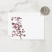 Red Leaf Note Card Mitteilungskarte (Vorderseite/Rückseite Beispiel)