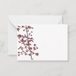 Red Leaf Note Card Mitteilungskarte