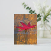 Red Leaf Postkarte (Stehend Vorderseite)