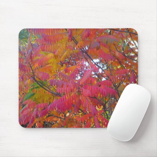 Red Leaf Tree Mousepad (Mit Mouse)