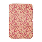  Red Leafy Branches Seamless Pattern Badematte (Vorderseite Vertikal)
