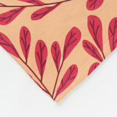  Red Leafy Branches Seamless Pattern Fleecedecke (Ecke)