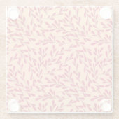  Red Leafy Branches Seamless Pattern Glasuntersetzer (Rückseite)