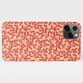  Red Leafy Branches Seamless Pattern iPhone Hülle (Rückseite (Horizontal))