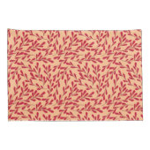 Red Leafy Branches Seamless Pattern Kissenbezug (Rückseite-Rechts)