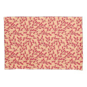  Red Leafy Branches Seamless Pattern Kissenbezug (Vorderseite-Links)