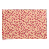Red Leafy Branches Seamless Pattern Kissenbezug (Vorderseite-Rechts)