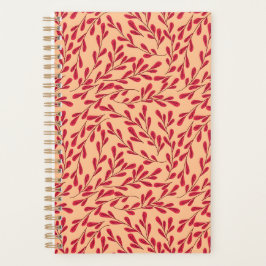  Red Leafy Branches Seamless Pattern Planer