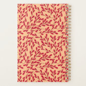  Red Leafy Branches Seamless Pattern Planer (Rückseite)