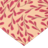  Red Leafy Branches Seamless Pattern Tischdecke (Schrägansicht)