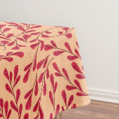 Red Leafy Branches Seamless Pattern Tischdecke (Beispiel)