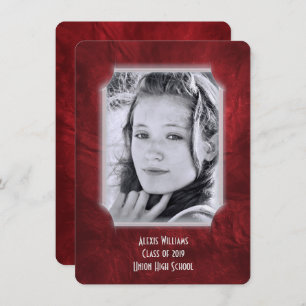 Red Leather Abschluss Einladung