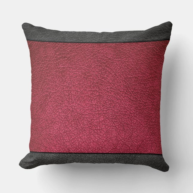 Red Leather Kissen (Vorderseite)