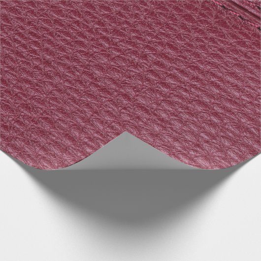 Red Leather Look  File Folder Geschenkpapier (Ecke)