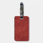 Red Leather Look Gepäckanhänger (Rückseite vertikal)