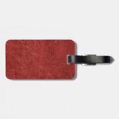 Red Leather Look Gepäckanhänger (Rückseite horizontal)