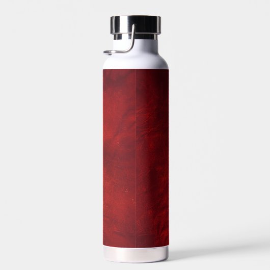 Red Leather Pattern Trinkflasche (Rechts)