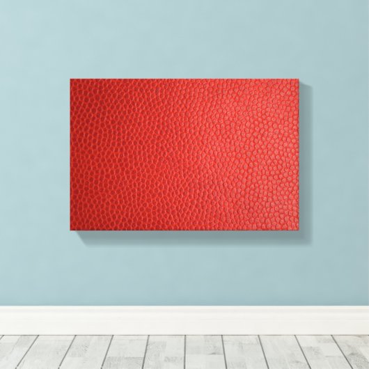 Red Leather Texture Leinwanddruck (Insitu (Holzboden))