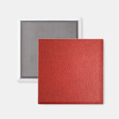 Red Leather Texture Magnet (Vorderseite/Rückseite)