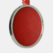Red Leather Texture Ornament Aus Metall (Rechts)
