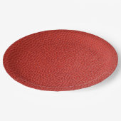 Red Leather Texture Pappteller (Schrägansicht)