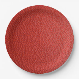 Red Leather Texture Pappteller