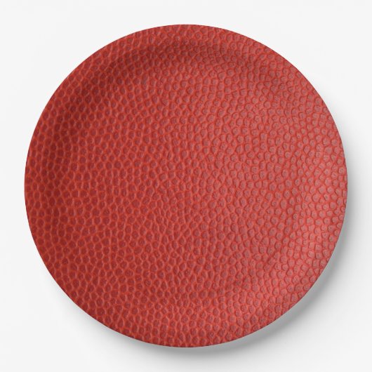 Red Leather Texture Pappteller (Vorderseite)