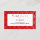 Red Leather Visitenkarte (Rückseite)