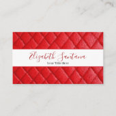 Red Leather Visitenkarte (Vorderseite)