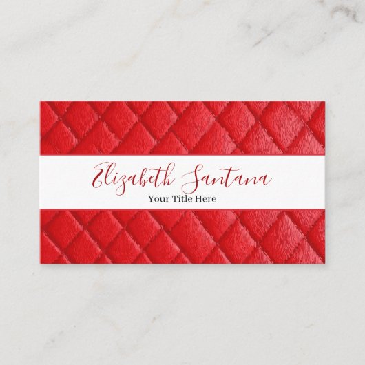 Red Leather Visitenkarte (Vorderseite)