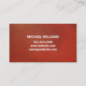 Red Leather Visitenkarte (Rückseite)