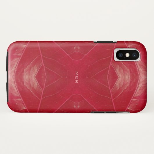 Red Leatherette Case-Mate iPhone Hülle (Rückseite (Horizontal))