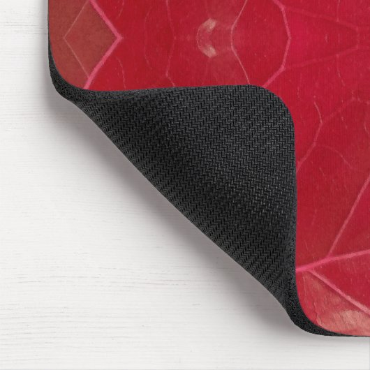 Red Leatherette Mousepad (Ecke)