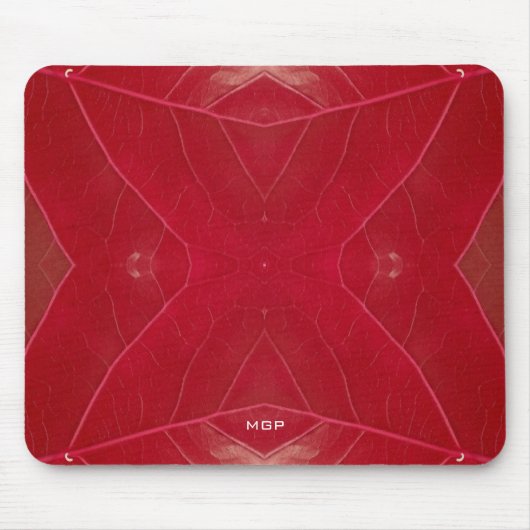 Red Leatherette Mousepad (Vorne)