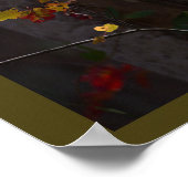 Red Leaves and Branches Poster (Ecke)