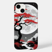 red leaves and full moon Case-Mate iPhone hülle (Rückseite)