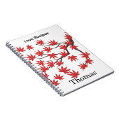 Red Leaves Recipe Spiral Notebook Notizblock (Rechte Seite)