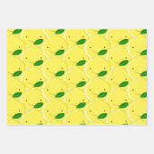 Red Lemon Pattern Geschenkpapier Set (Vorderseite)