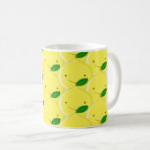 Red Lemon Pattern Kaffeetasse (VorderseiteRechts)