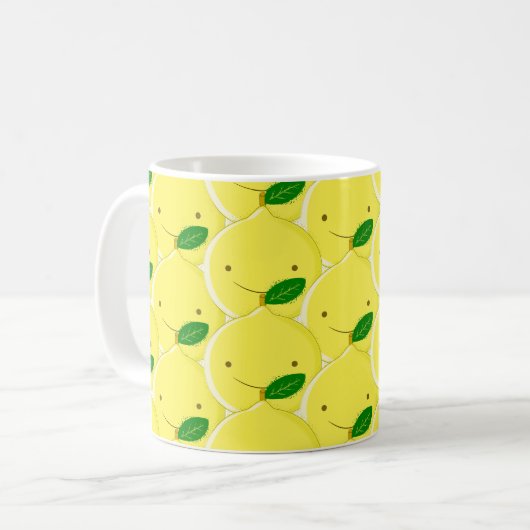 Red Lemon Pattern Kaffeetasse (Vorderseite Links)