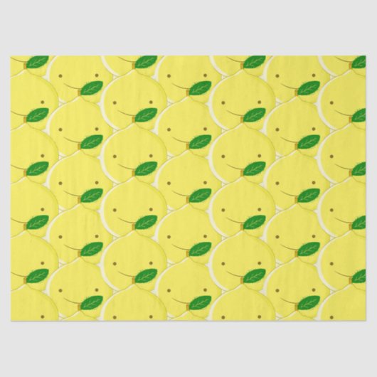 Red Lemon Pattern Seidenpapier (Vorderseite)
