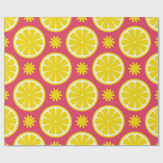 Red Lemon Wrapping Paper Geschenkpapier
