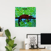 Red Lemur Animal Poster Chill! (Heimbüro)