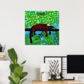 Red Lemur Animal Poster Chill! (Heimbüro)