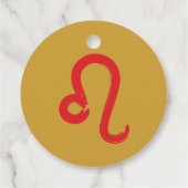 Red LEO Zodiac Juli August Astrology Kinderdusche Geschenkanhänger (Rückseite)