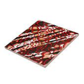 Red Leopard Camouflage Fliese (Seite)