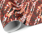 Red Leopard Camouflage Geschenkpapier (Rolleneckpunkt)